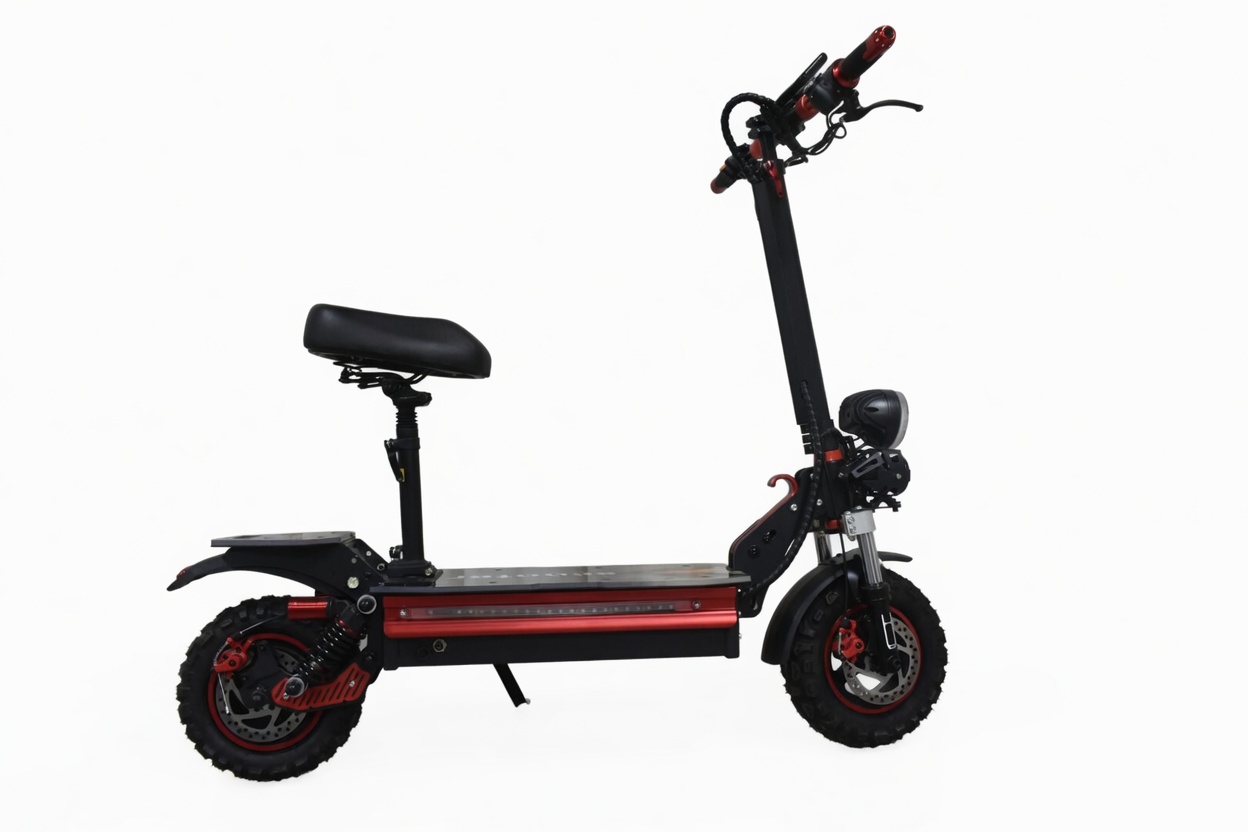 Electric Fat Tire Scooter Bike | Off-Road Electric Scooter with Seat - Image 3