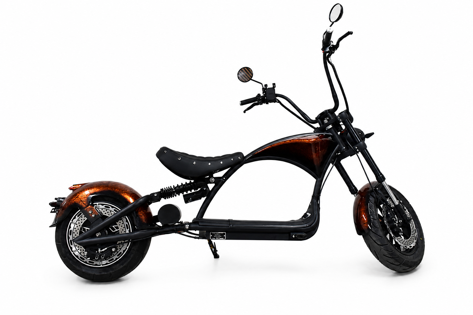 Electric Fat Tire Cruiser Motorcycle | Long Range Chopper Style E-Bike - Image 2