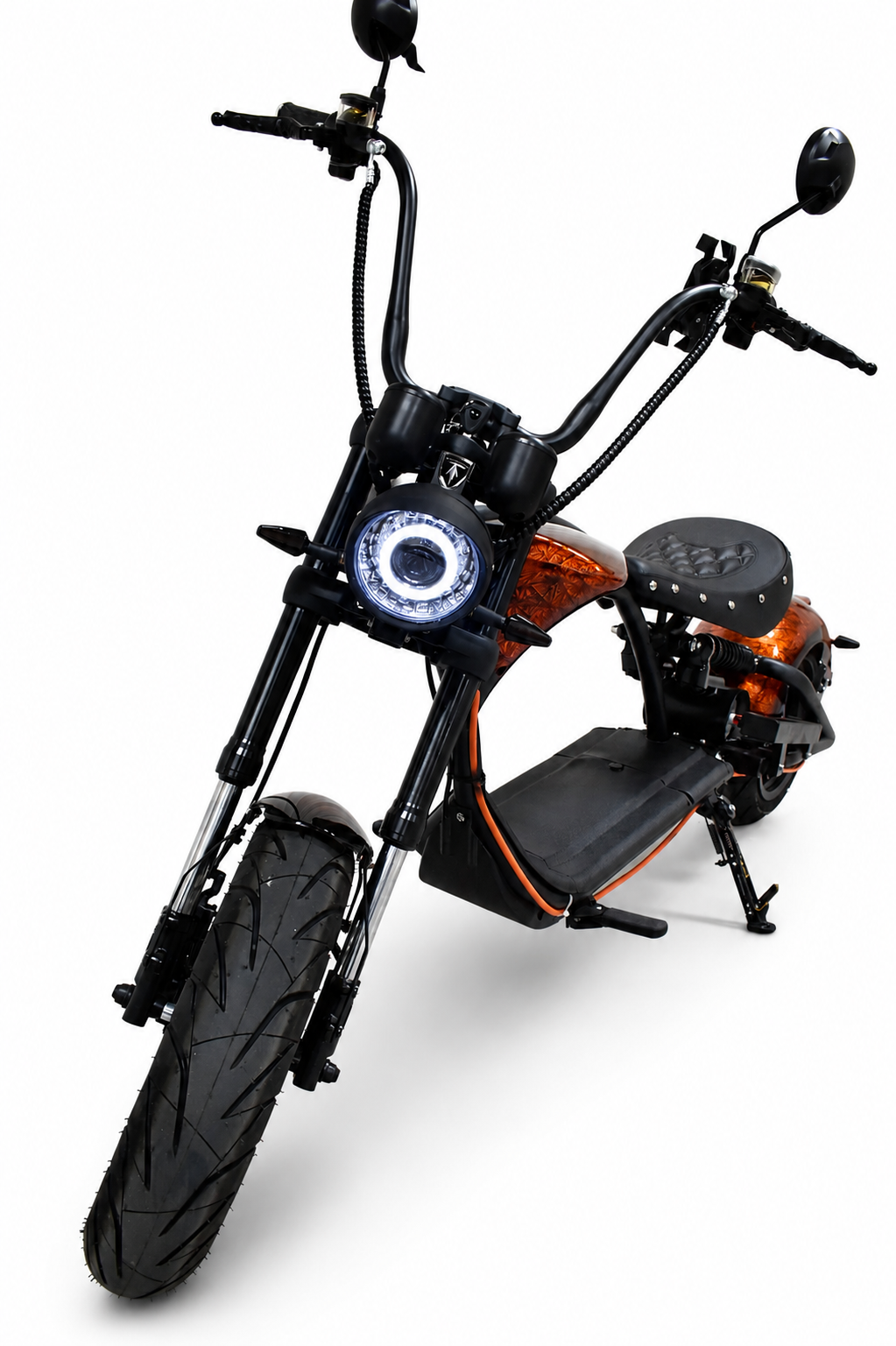 Electric Fat Tire Cruiser Motorcycle | Long Range Chopper Style E-Bike - Image 3